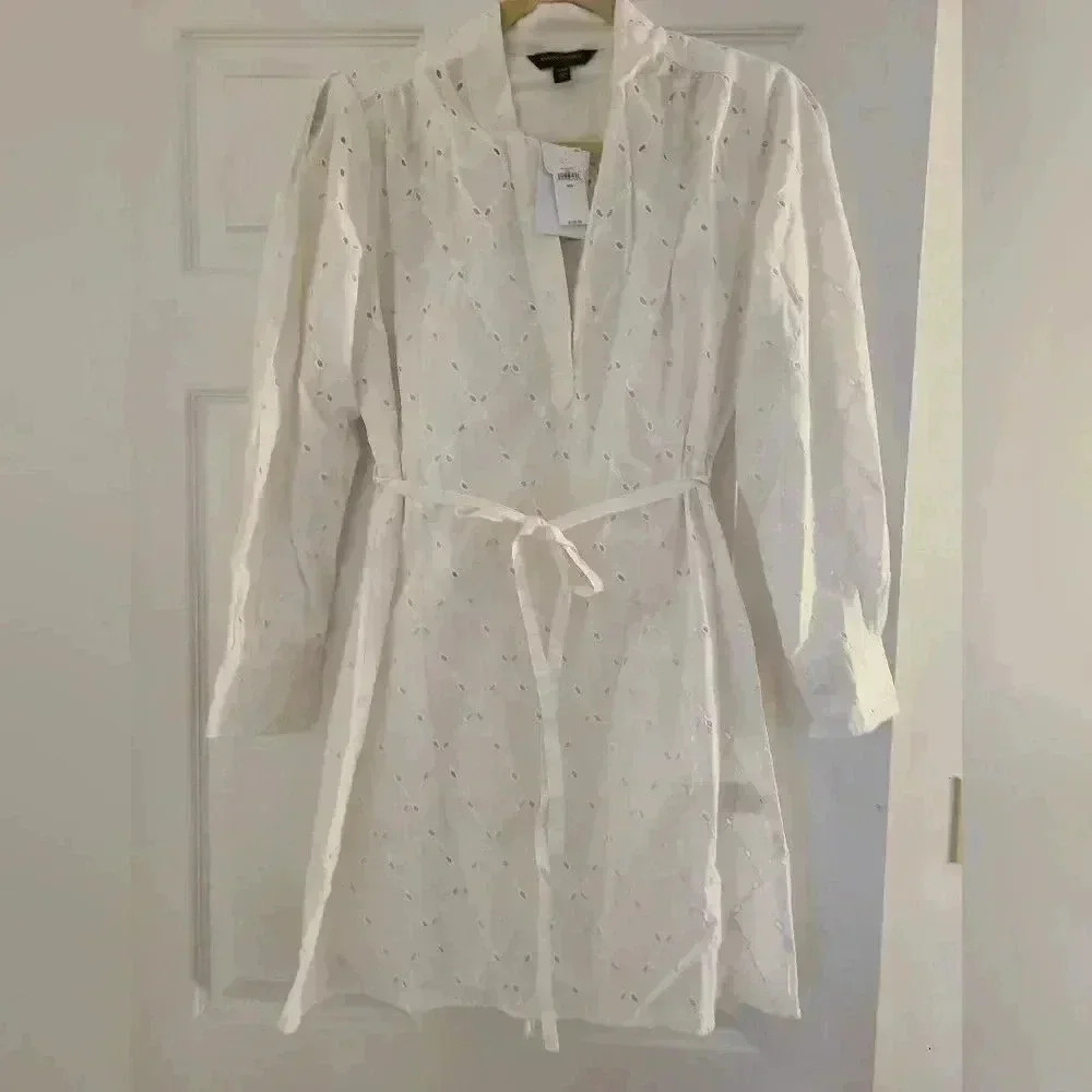 Eyelet white dress